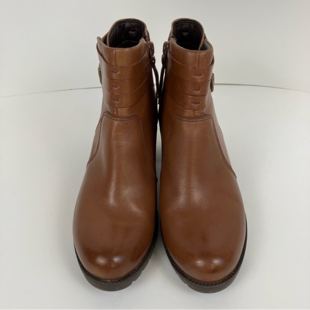 Clarks Tan Leather Ankle Booties - Picture 4 of 16